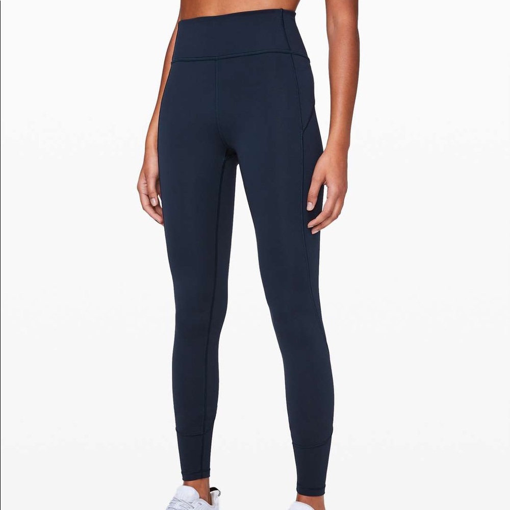Lululemon In Movement Everlux 28” High Rise Size 8 True Navy